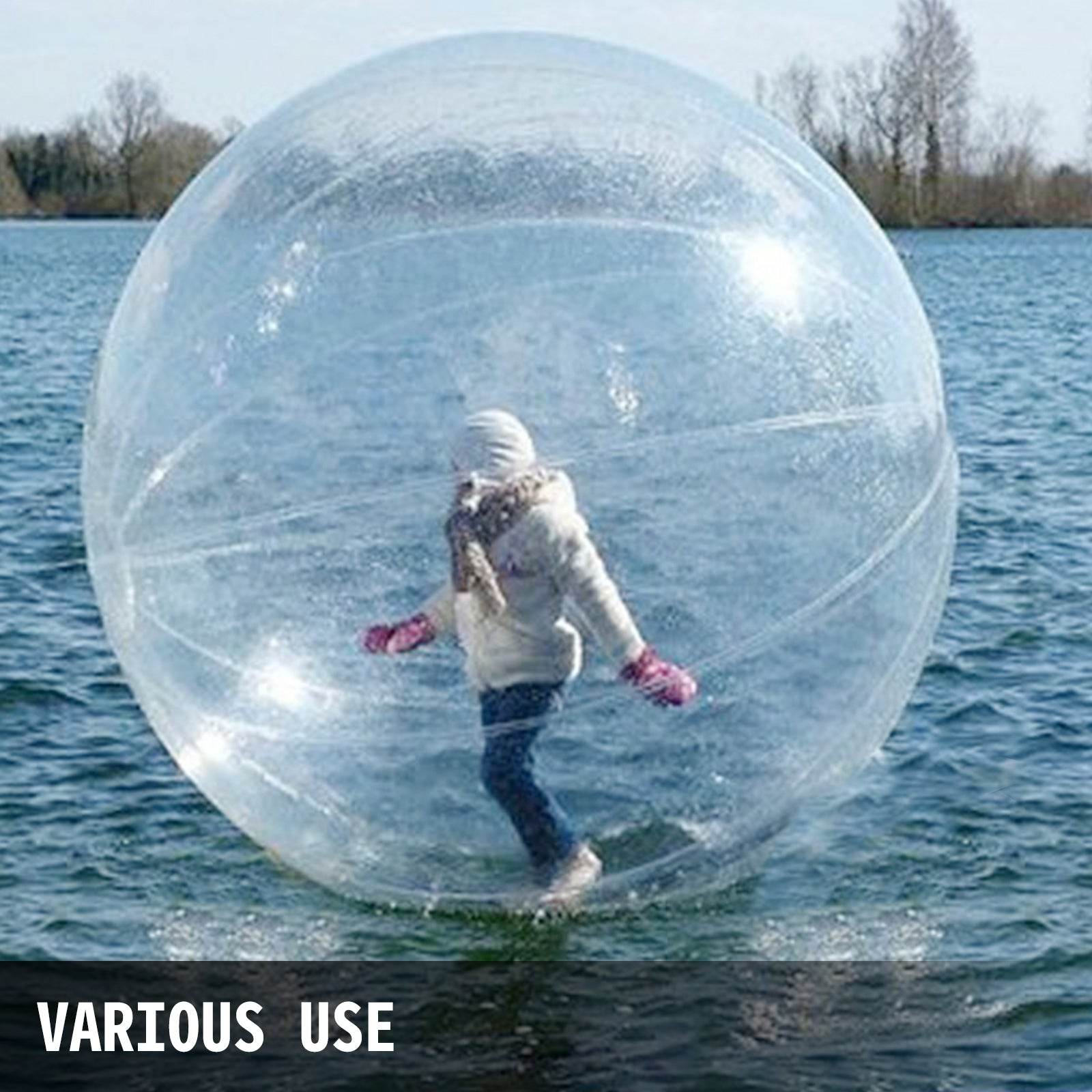 VEVOR 2M Water Walking Ball with Air Blower Pump Inflatable PVC Zorb Ball Waterproof for Amusement Park and Swimming Pool - ToylandEU