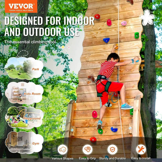  VEVOR 32 Rock Climbing Holds Multi-Size Multi-Colored Rocks -  ToylandEU™