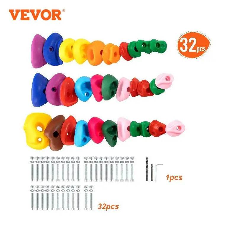 VEVOR 32 Rock Climbing Holds Multi-Size Multi-Colored Rocks - ToylandEU
