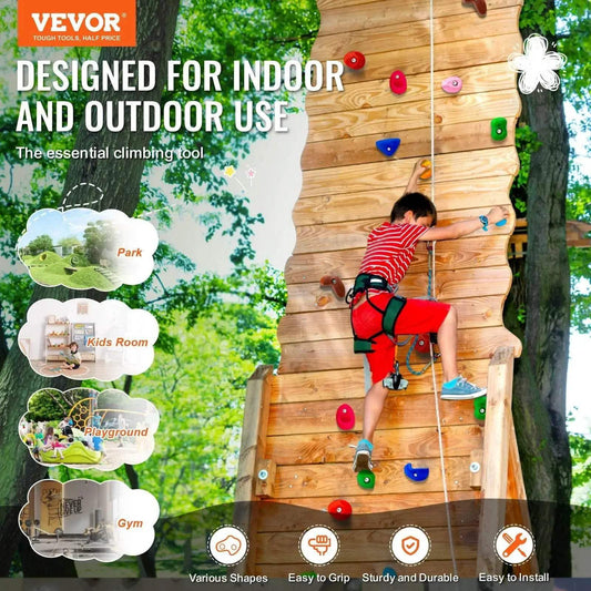  VEVOR 32 Rock Climbing Holds Multi-Size Multi-Colored Rocks -  ToylandEU™