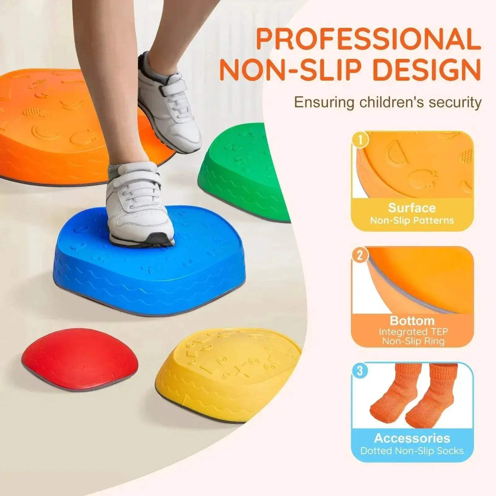 VEVOR 5PCS Balance Stepping Stones Montessori Toys for Kids - ToylandEU