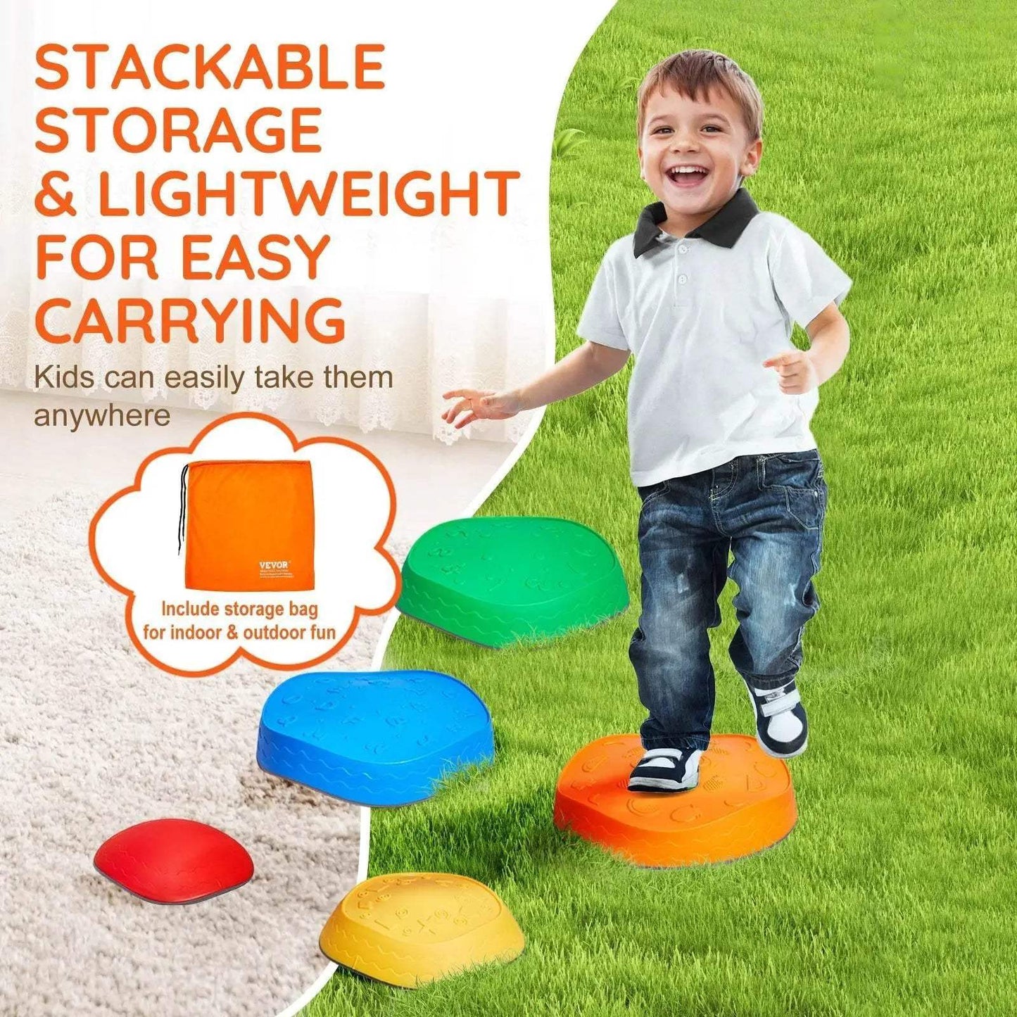 VEVOR 5PCS Balance Stepping Stones Montessori Toys for Kids - ToylandEU