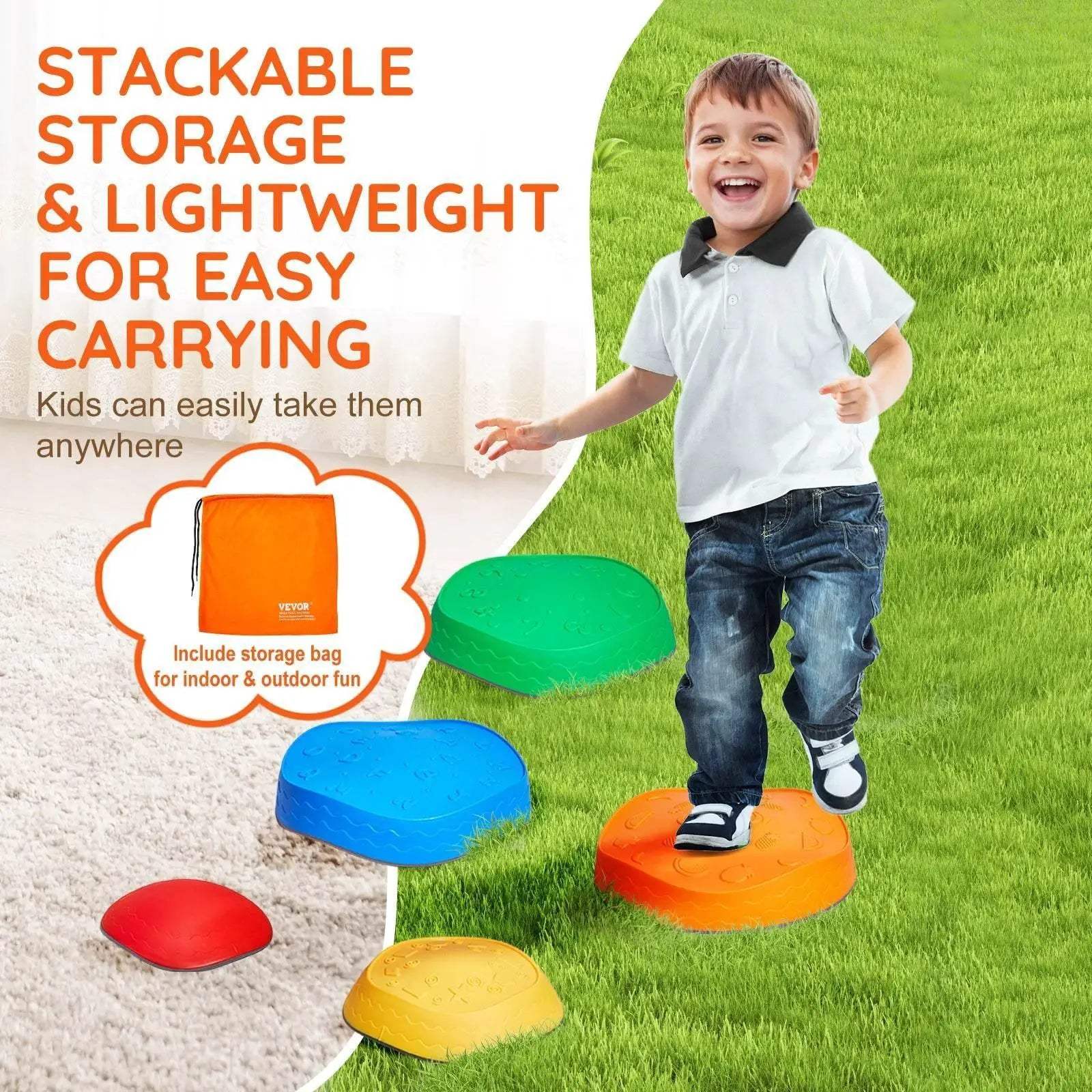 VEVOR 5PCS Balance Stepping Stones Montessori Toys for Kids - ToylandEU