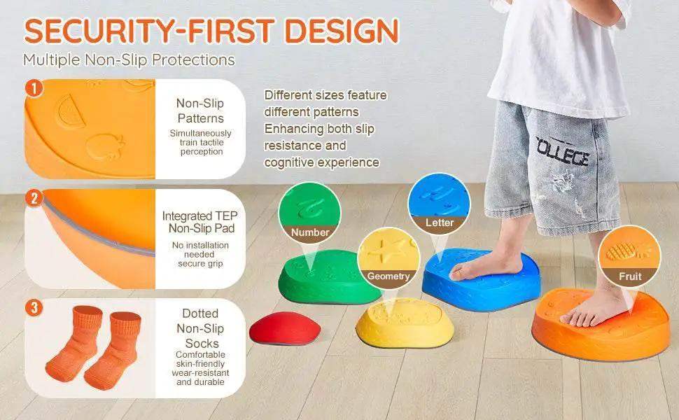 VEVOR 5PCS Balance Stepping Stones Montessori Toys for Kids - ToylandEU
