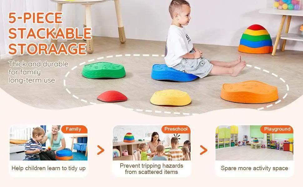 VEVOR 5PCS Balance Stepping Stones Montessori Toys for Kids - ToylandEU