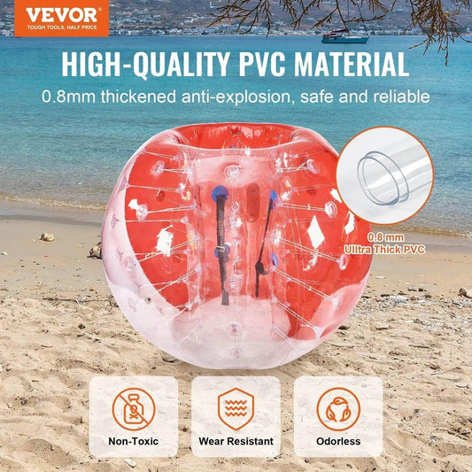  VEVOR 5FT 1.5M Inflatable Bumper Ball Body Bubble Zorb Ball for Teen and Adult PVC Bubble Soccer Balls -  ToylandEU™
