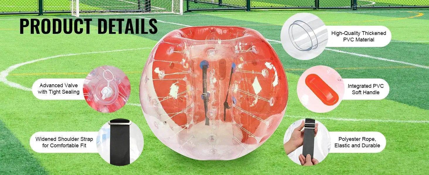  VEVOR 5FT 1.5M Inflatable Bumper Ball Body Bubble Zorb Ball for Teen and Adult PVC Bubble Soccer Balls -  ToylandEU™