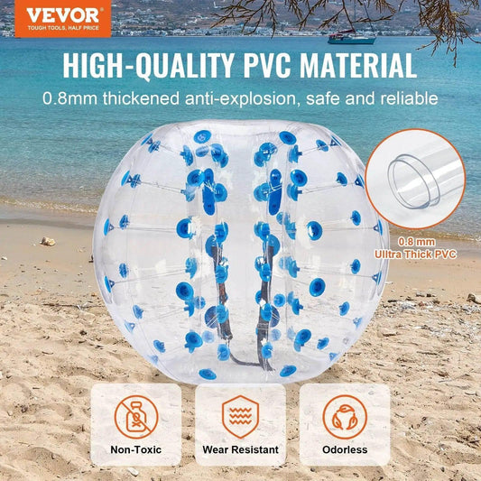  VEVOR 5Ft 1.5M Inflatable Bumper Ball Body Sumo Zorb Balls for Teen and Adult 0.8mm Thick PVC Human Hamster Bubble Balls -  ToylandEU™