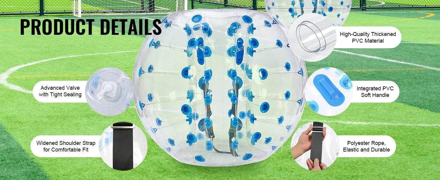  VEVOR 5Ft 1.5M Inflatable Bumper Ball Body Sumo Zorb Balls for Teen and Adult 0.8mm Thick PVC Human Hamster Bubble Balls -  ToylandEU™