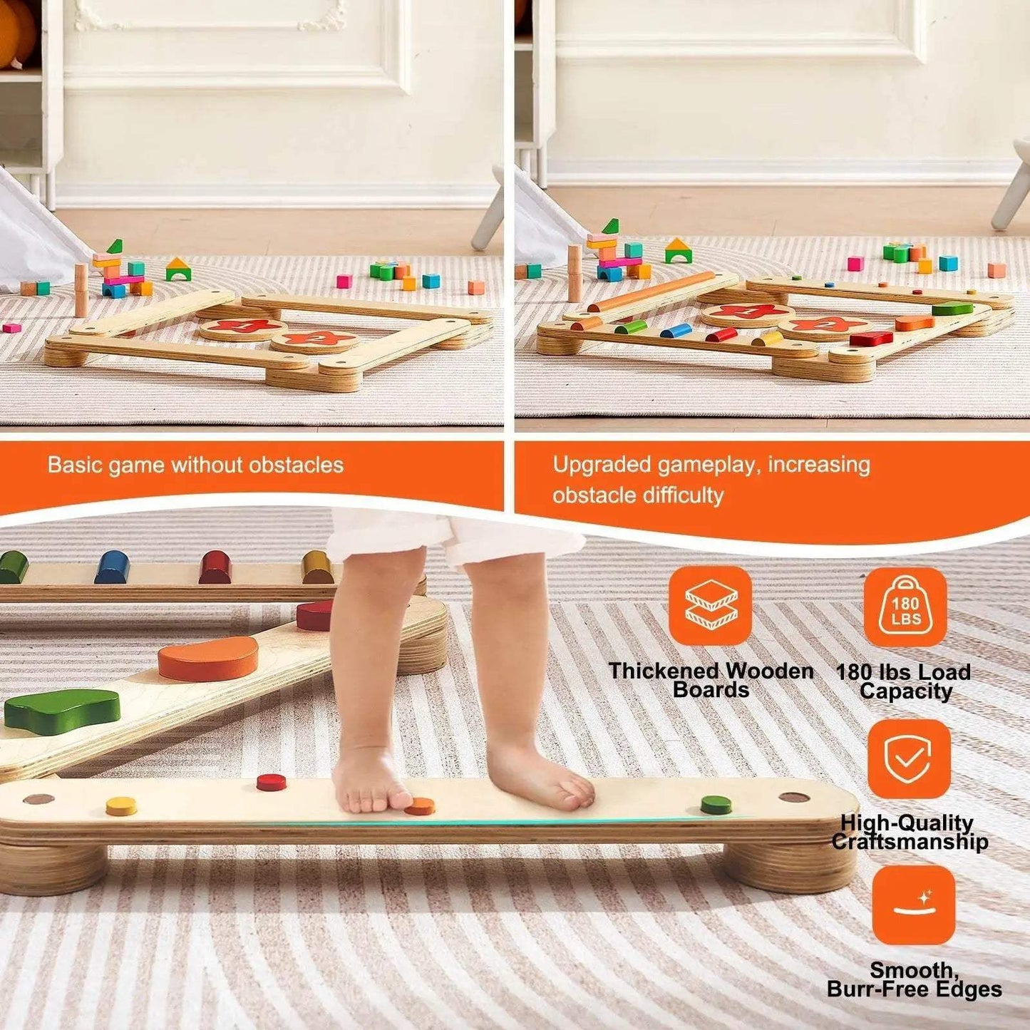 VEVOR 6 PCS Balance Beam Stepping Stones for Kids 2-6 - ToylandEU