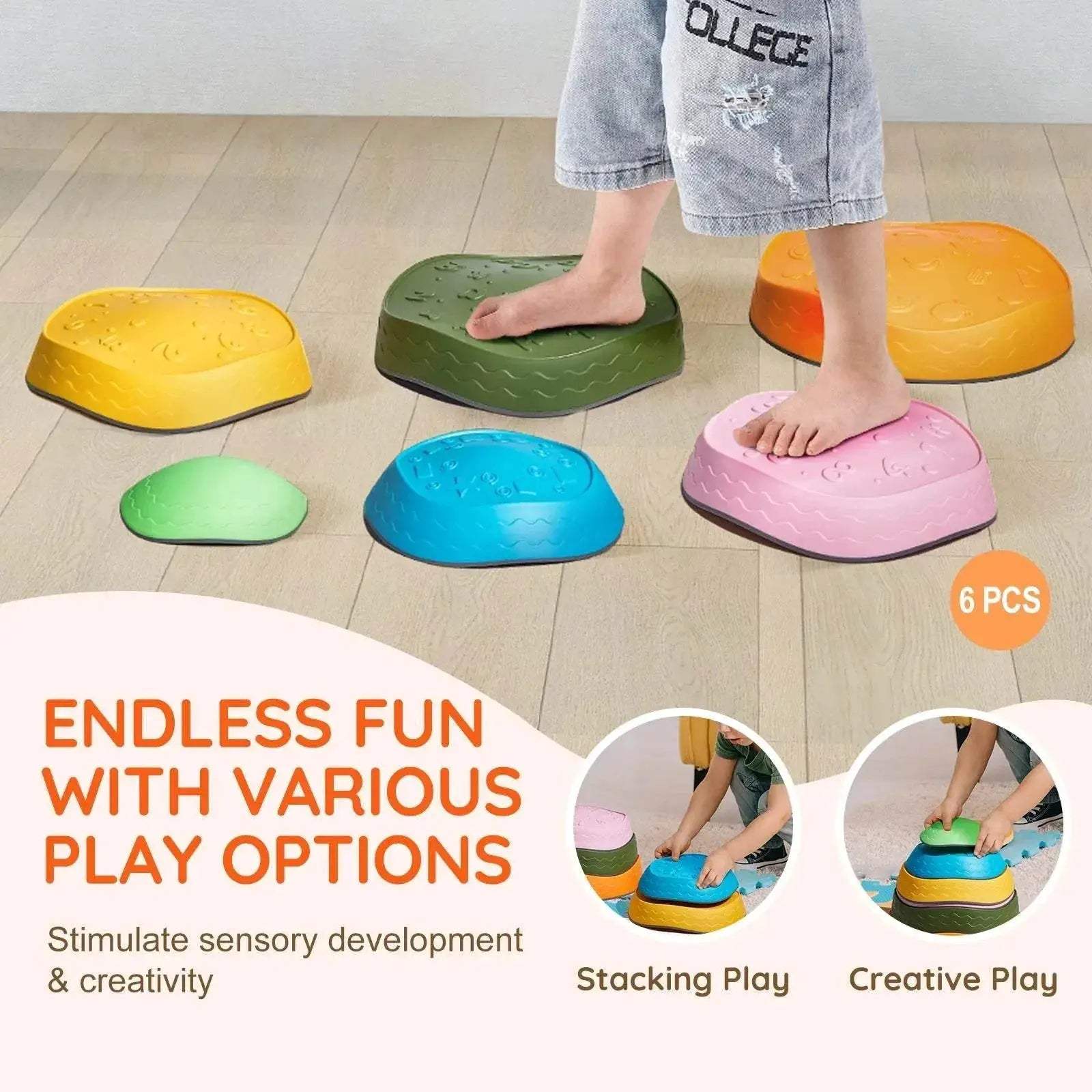 VEVOR 6 PCS Balance Stepping Stones Kids Sports Toys - ToylandEU