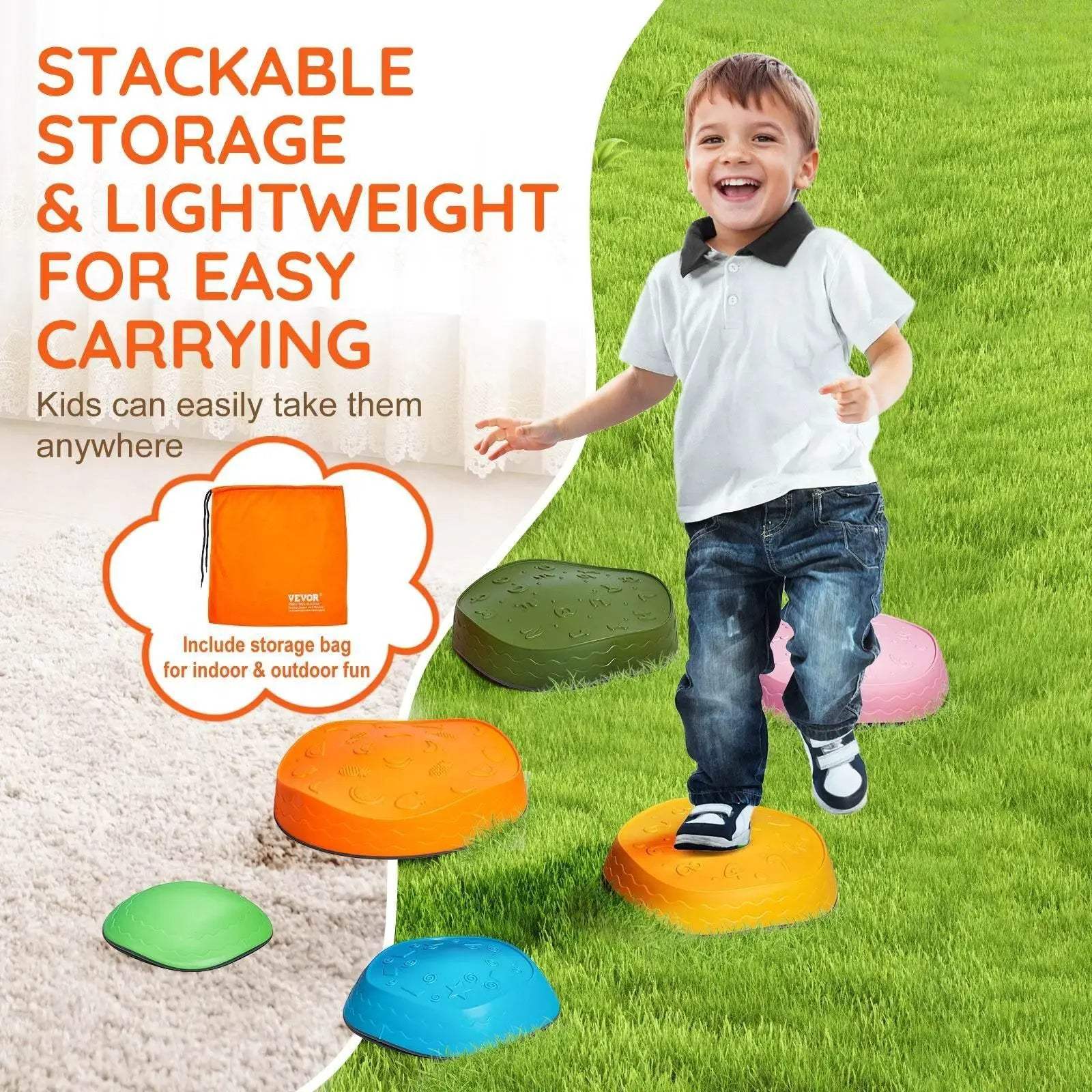 VEVOR 6 PCS Balance Stepping Stones Kids Sports Toys - ToylandEU