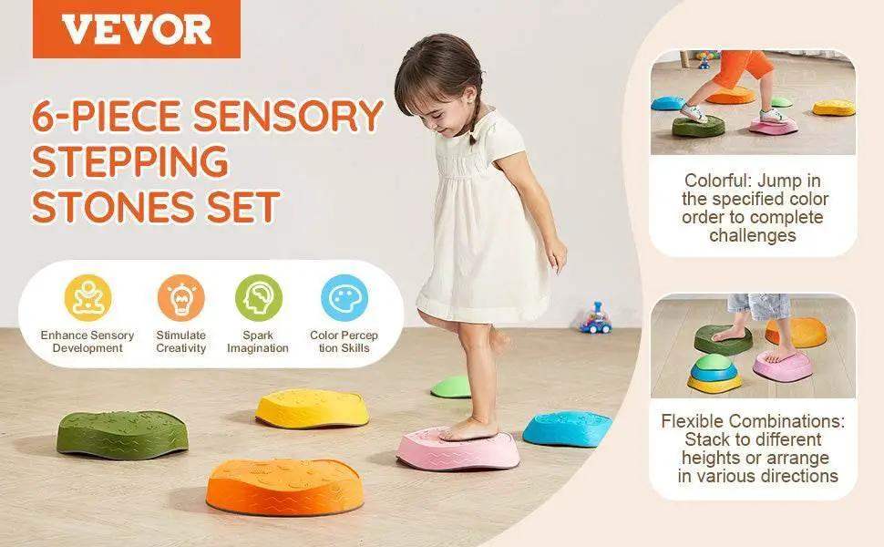 VEVOR 6 PCS Balance Stepping Stones Kids Sports Toys - ToylandEU