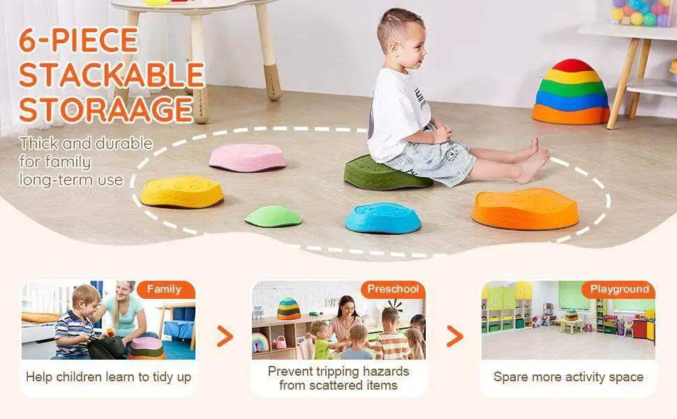 VEVOR 6 PCS Balance Stepping Stones Kids Sports Toys - ToylandEU