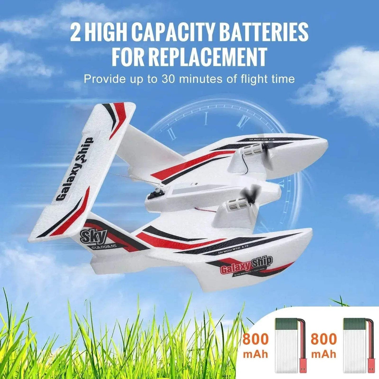  VEVOR EPP Foam RC Plane 2.4G 3CH Amphibious Toy Plane -  ToylandEU™