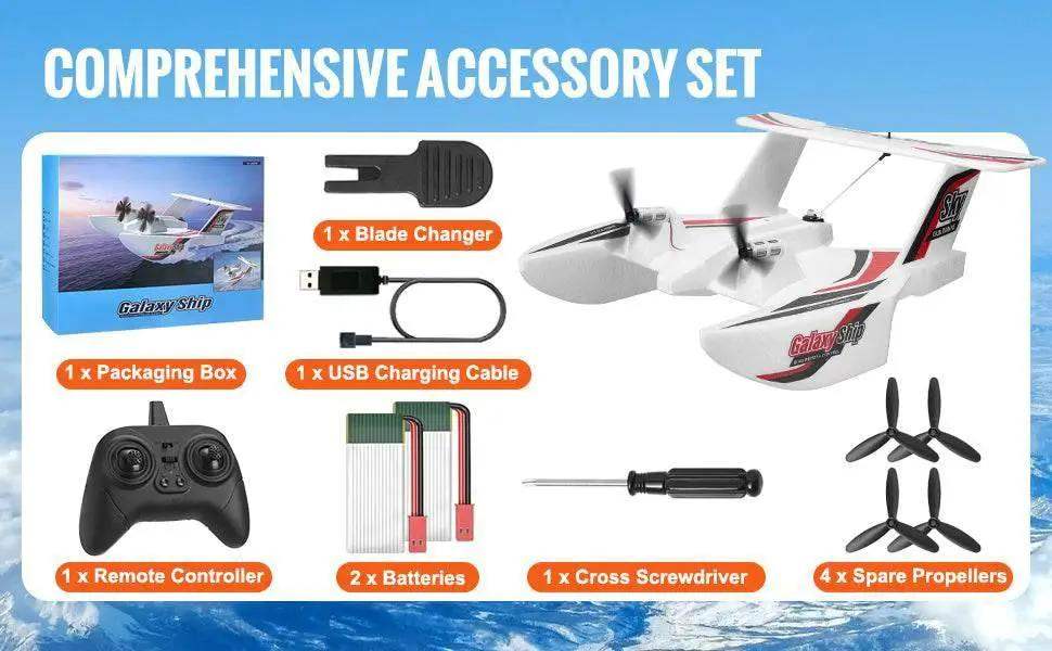  VEVOR EPP Foam RC Plane 2.4G 3CH Amphibious Toy Plane -  ToylandEU™