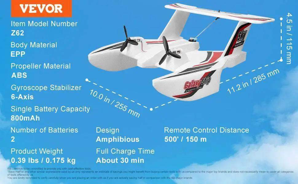  VEVOR EPP Foam RC Plane - 2.4G 3CH Flying Aircraft Toy -  ToylandEU™
