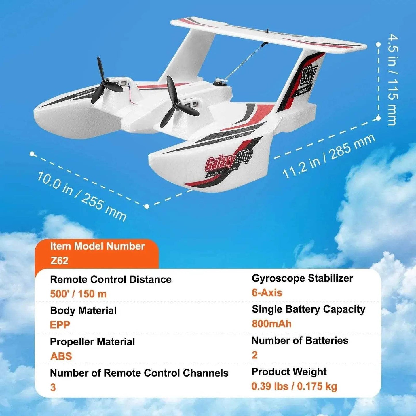  VEVOR EPP Foam RC Plane - 2.4G 3CH Flying Aircraft Toy -  ToylandEU™