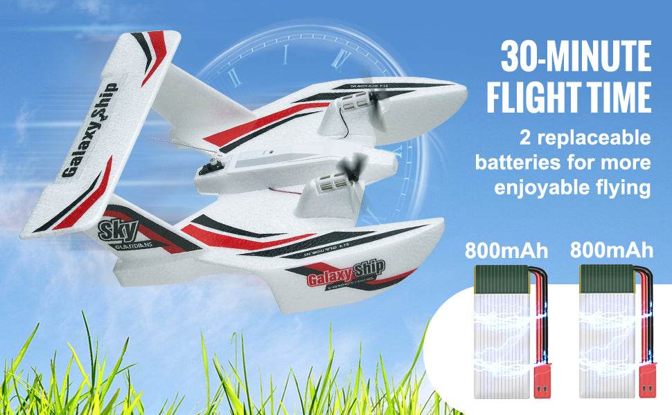 VEVOR EPP Foam RC Plane 2.4G 3CH Sea Air Glider Toy - ToylandEU