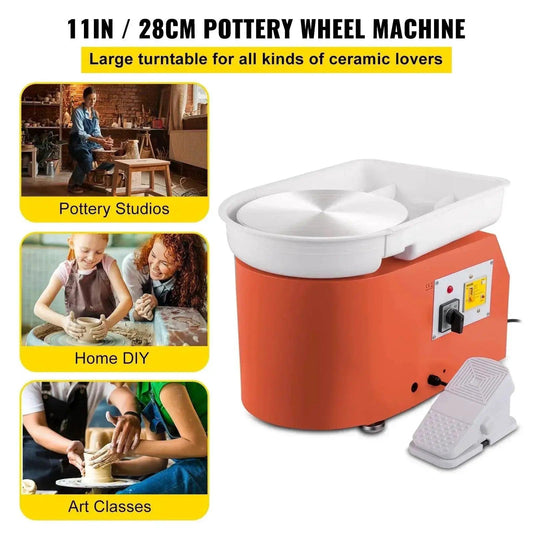  VEVOR Electric Pottery Wheel Machine 28cm 350W Foot Pedal -  ToylandEU™