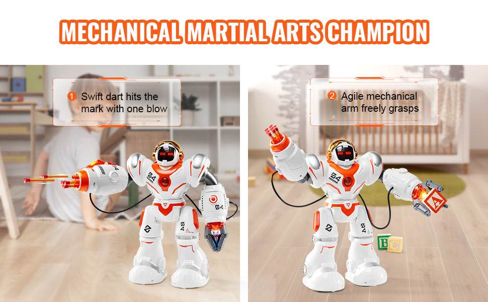 VEVOR Interactive Battle Robot for Kids - Programmable Remote Control Walking and Dancing Toy with Shooting Feature - ToylandEU