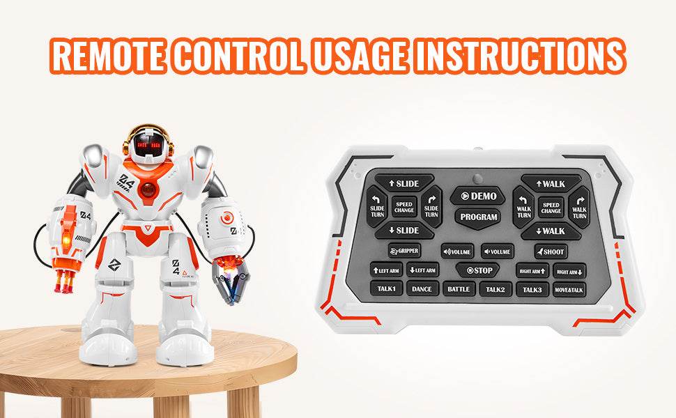 VEVOR Interactive Battle Robot for Kids - Programmable Remote Control Walking and Dancing Toy with Shooting Feature - ToylandEU