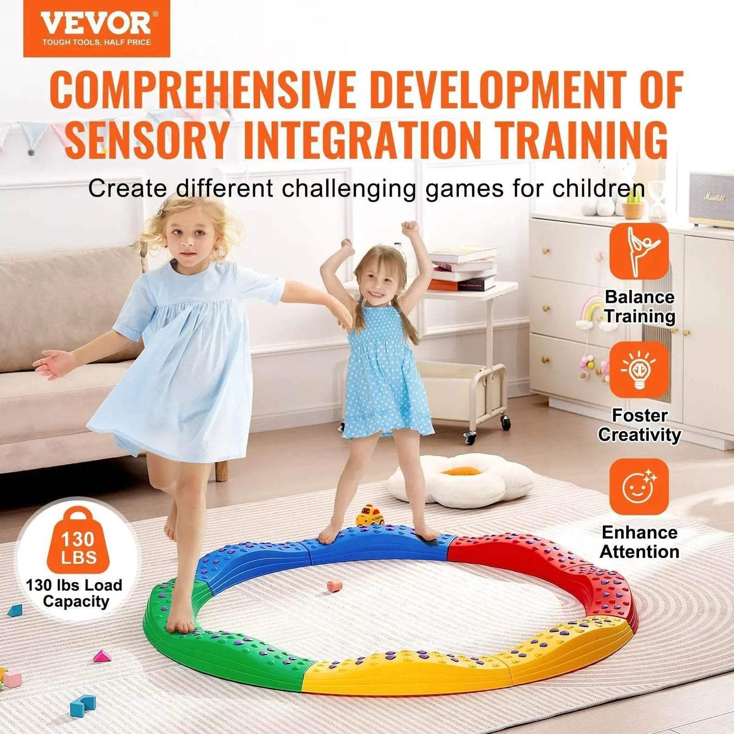  VEVOR Kids Balance Beam Toddler Stepping Stones Boards -  ToylandEU™