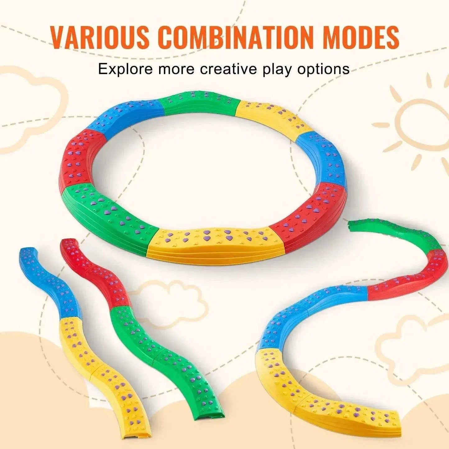  VEVOR Kids Balance Beam Toddler Stepping Stones Boards -  ToylandEU™