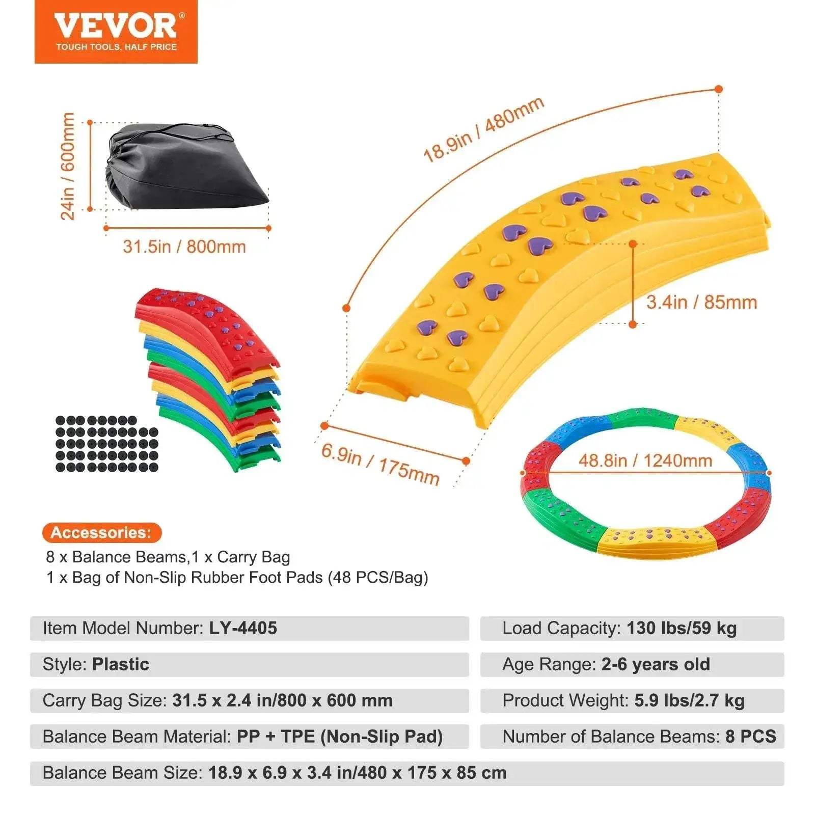  VEVOR Kids Balance Beam Toddler Stepping Stones Boards -  ToylandEU™