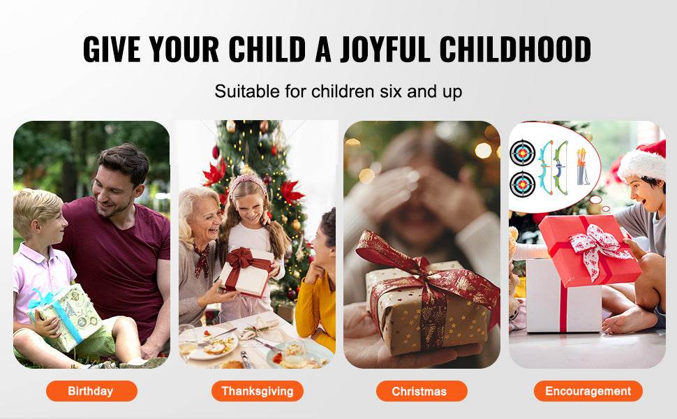 VEVOR Kids Bow and Arrow Set LED Light Up Archery Toys Set - ToylandEU