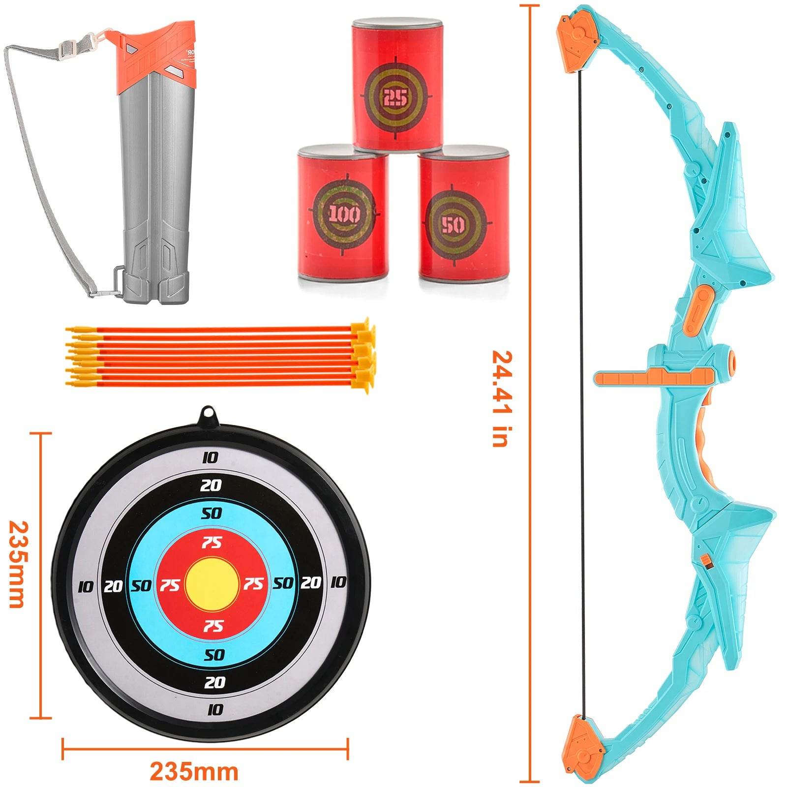 VEVOR Kids Bow and Arrow Set LED Light Up Archery Toys Set - ToylandEU