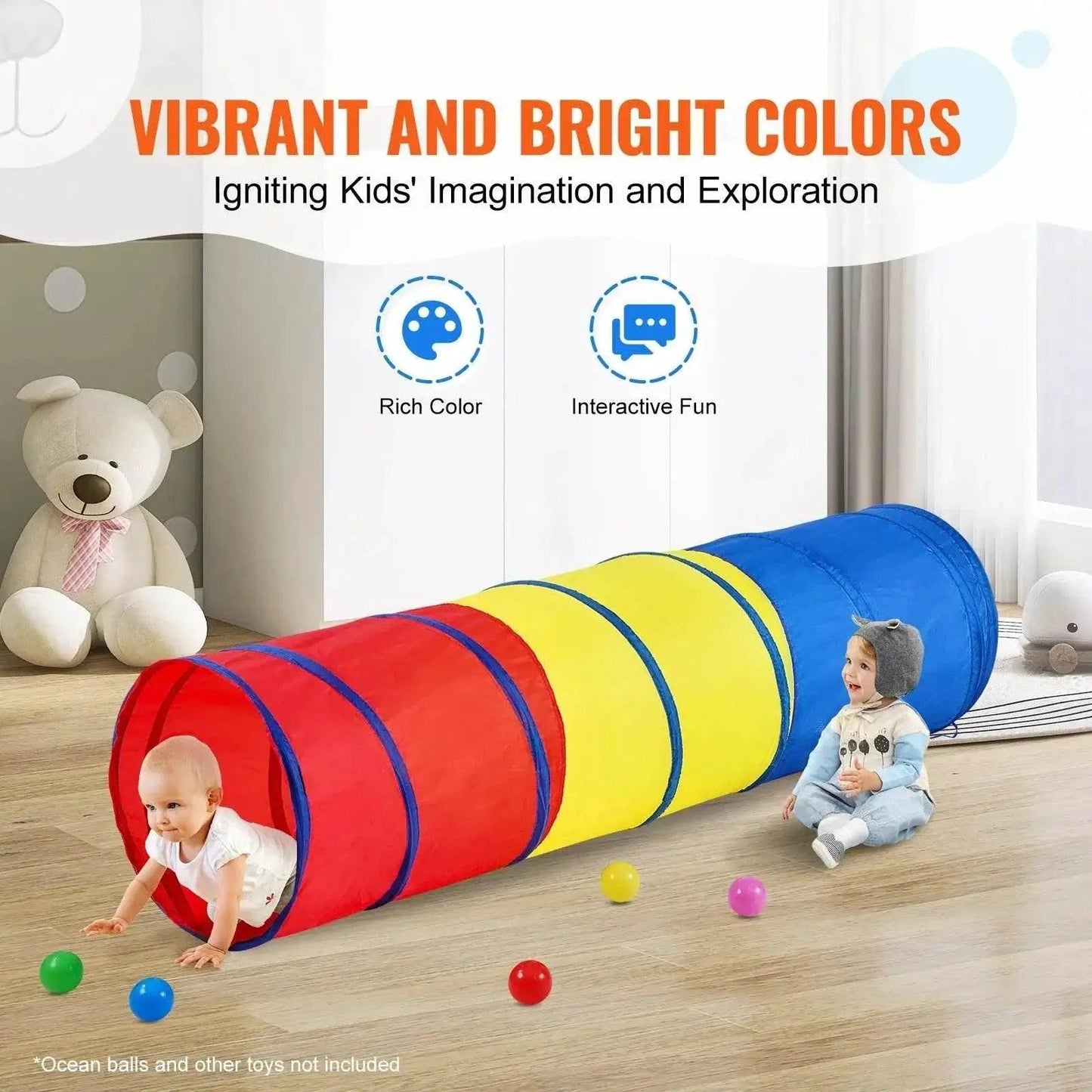  VEVOR Kids Play Tunnel Tent for Toddlers Indoor Outdoor Game -  ToylandEU™