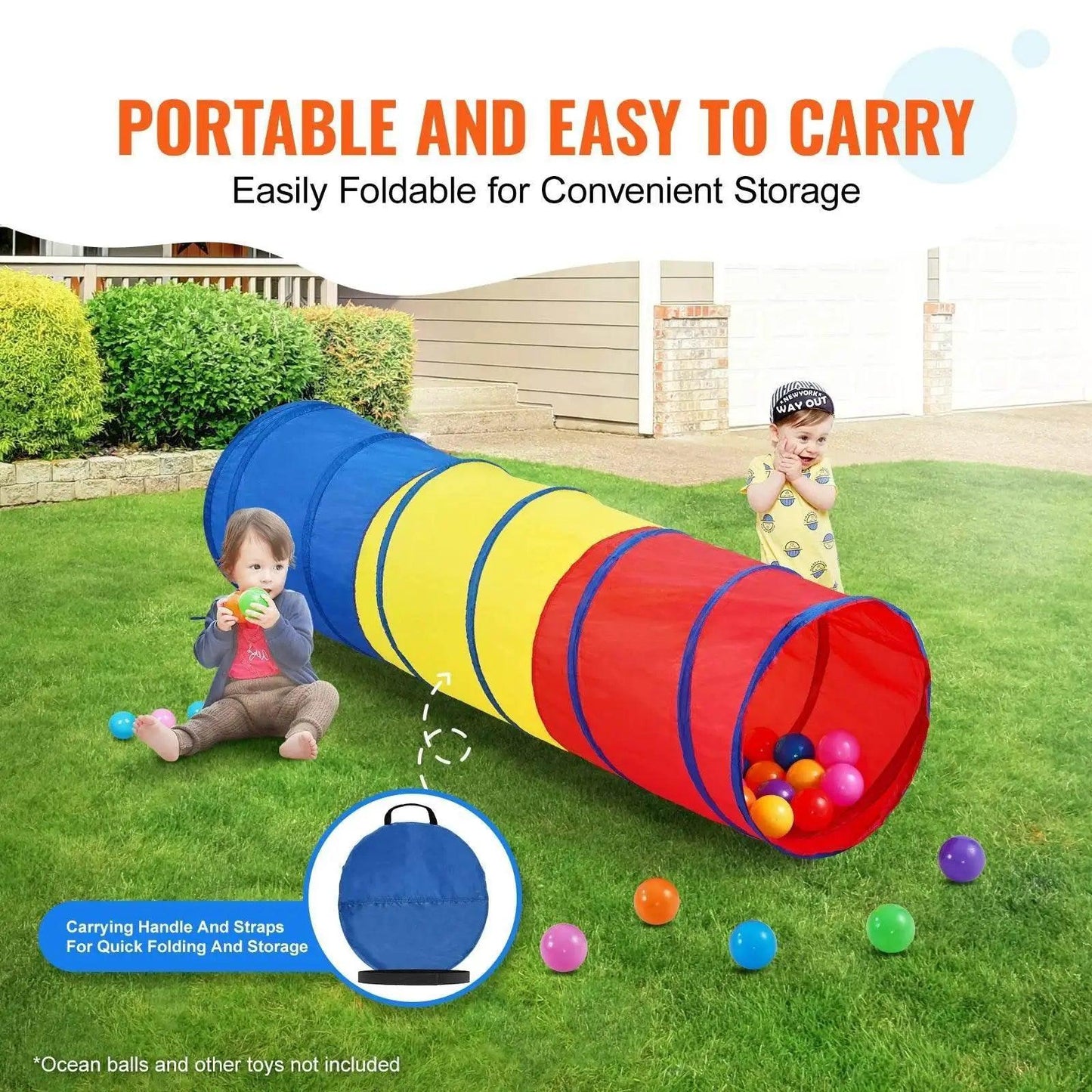  VEVOR Kids Play Tunnel Tent for Toddlers Indoor Outdoor Game -  ToylandEU™