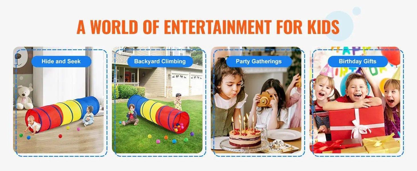  VEVOR Kids Play Tunnel Tent for Toddlers Indoor Outdoor Game -  ToylandEU™