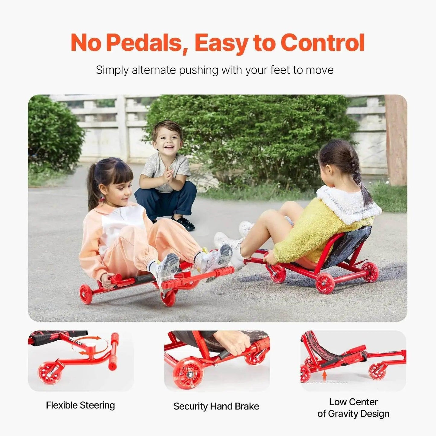  VEVOR Kids Ride on Scooter Swing for Outdoor Fun -  ToylandEU™