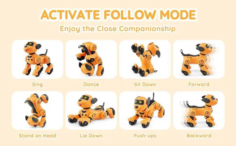 VEVOR Programmable Remote Control Robot Dog - Interactive Singing and Dancing Pet Toy for Kids Age 3+ - ToylandEU