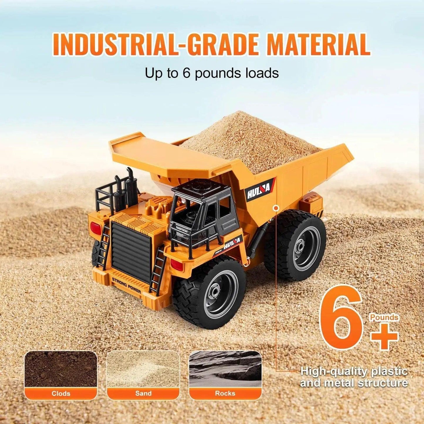  VEVOR RC Car Children Toys Remote Control Dump Truck Gift -  ToylandEU™