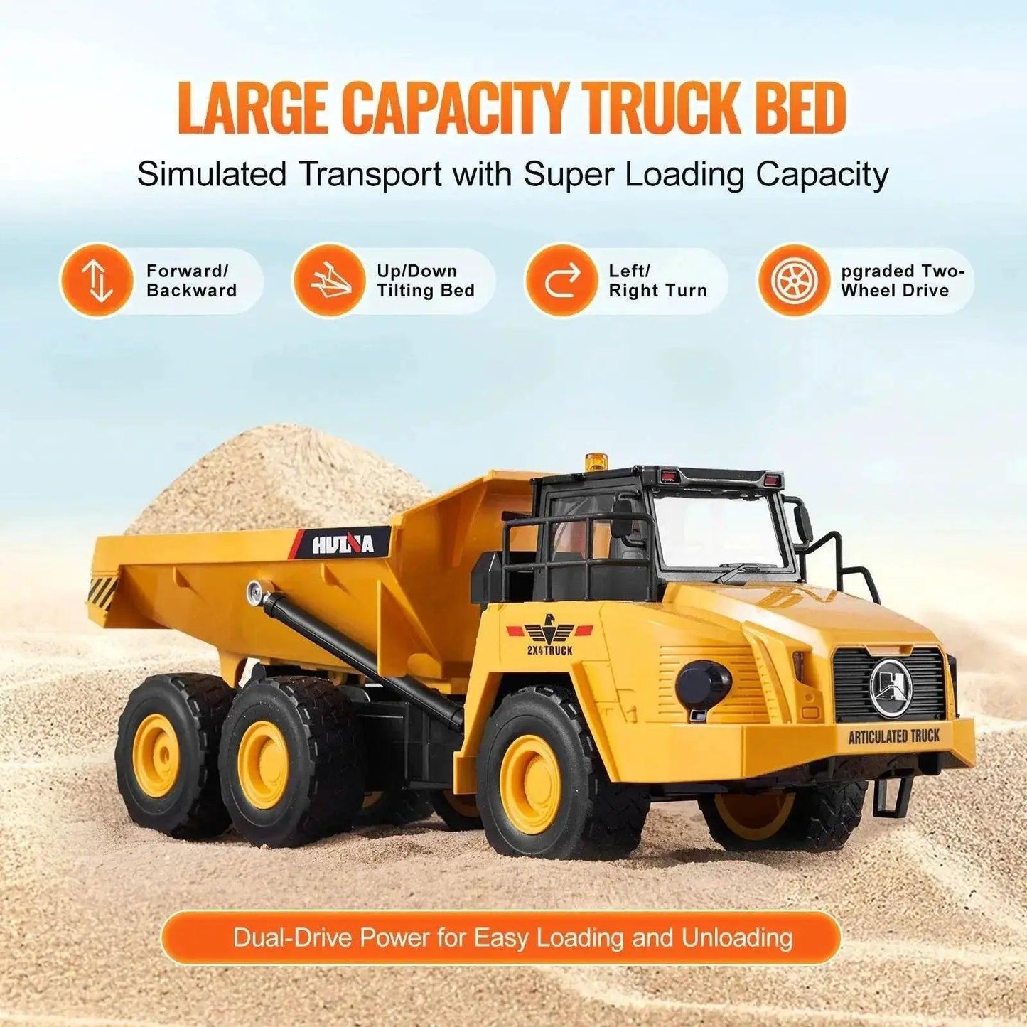  VEVOR RC Dump Truck Remote Control Car for Kids Fun -  ToylandEU™