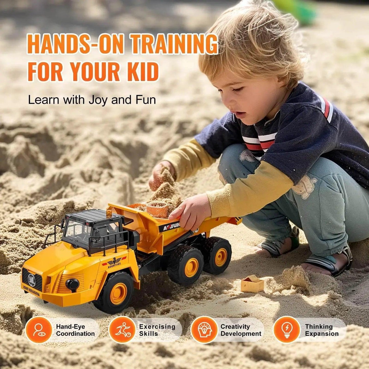  VEVOR RC Dump Truck Remote Control Car for Kids Fun -  ToylandEU™