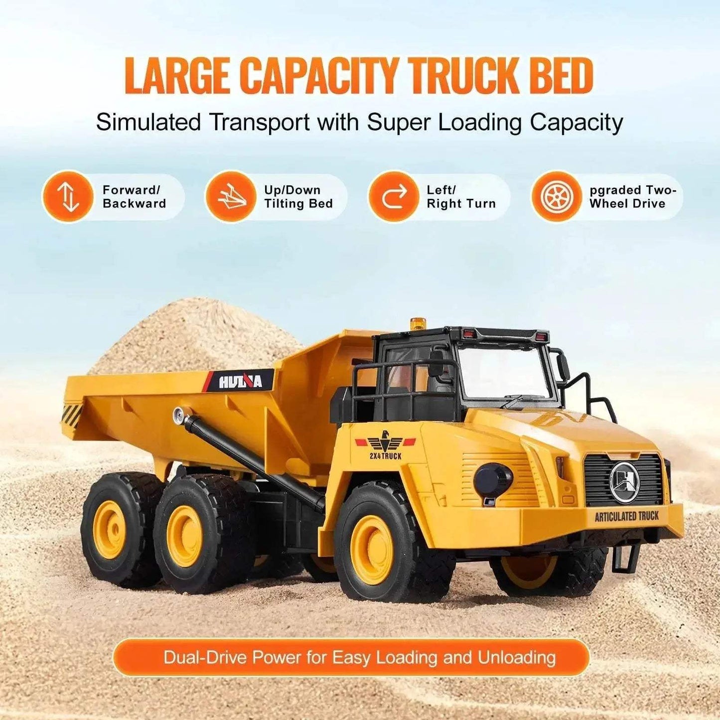  VEVOR RC Dump Truck Remote Control Car for Kids Fun -  ToylandEU™