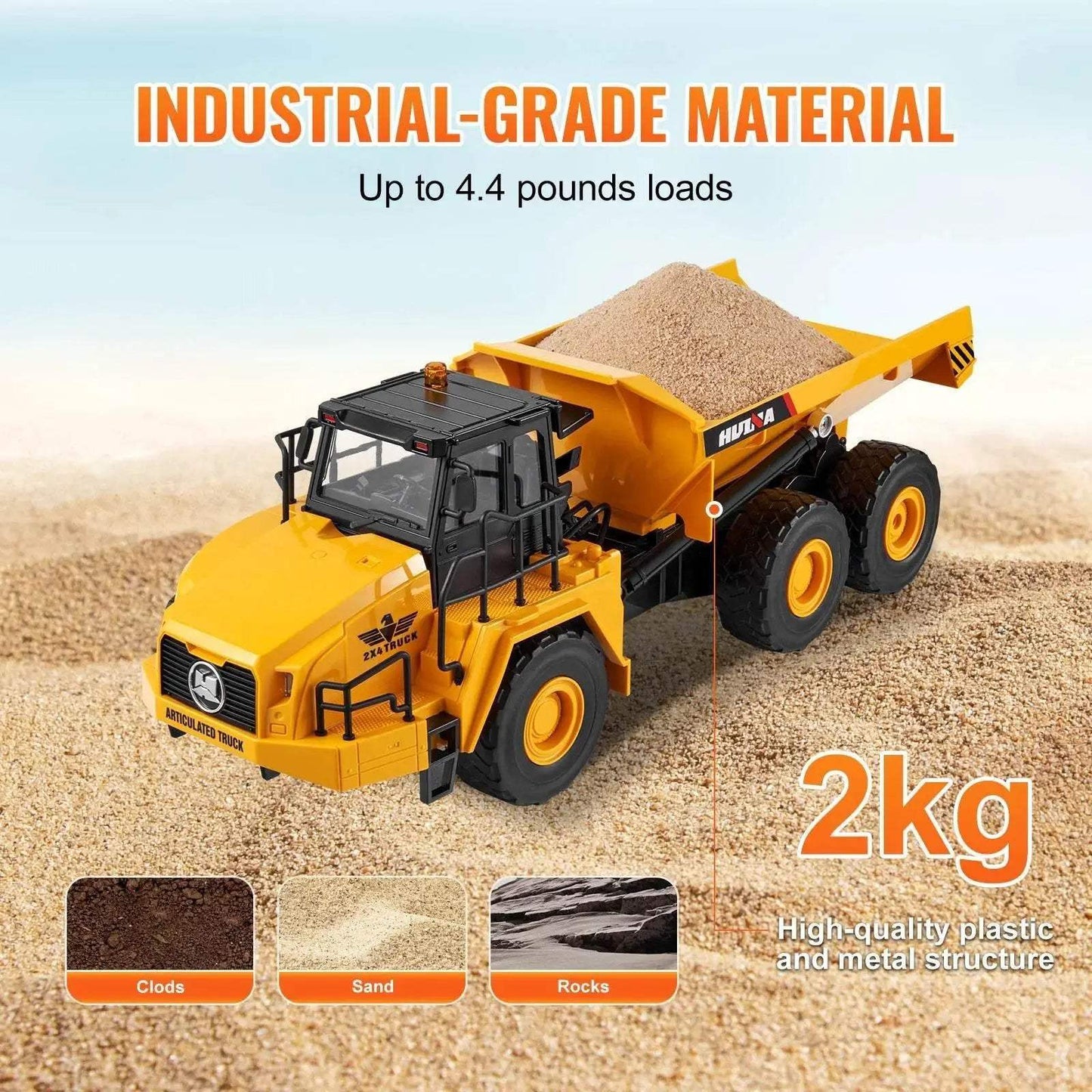  VEVOR RC Dump Truck Remote Control Car for Kids Fun -  ToylandEU™