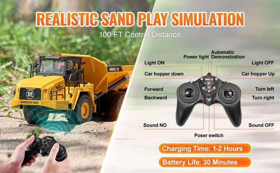  VEVOR RC Dump Truck Remote Control Car for Kids Fun -  ToylandEU™