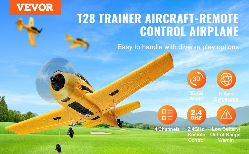 VEVOR RC Plane 2.4G 4CH Remote Control Airplane for Kids - ToylandEU