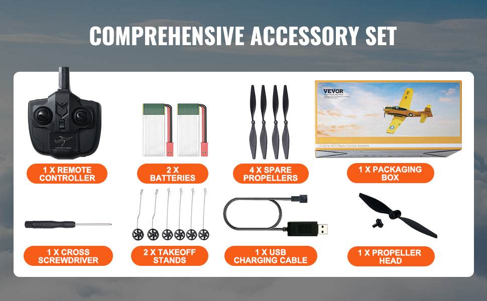 VEVOR RC Plane 2.4G 4CH Remote Control Airplane for Kids - ToylandEU