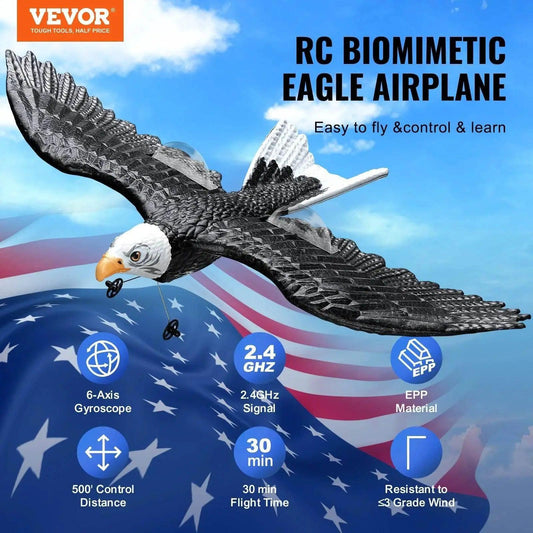  VEVOR RC Plane Wingspan Eagle Aircraft Fighter 2.4G 2CH -  ToylandEU™