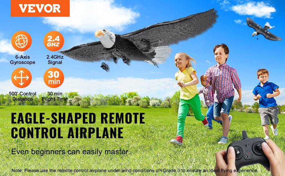 VEVOR RC Plane Wingspan Eagle Aircraft Fighter 2.4G 2CH - ToylandEU