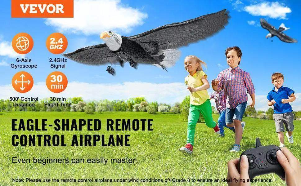 VEVOR RC Plane Wingspan Eagle Aircraft Fighter with 2 Batteries - ToylandEU