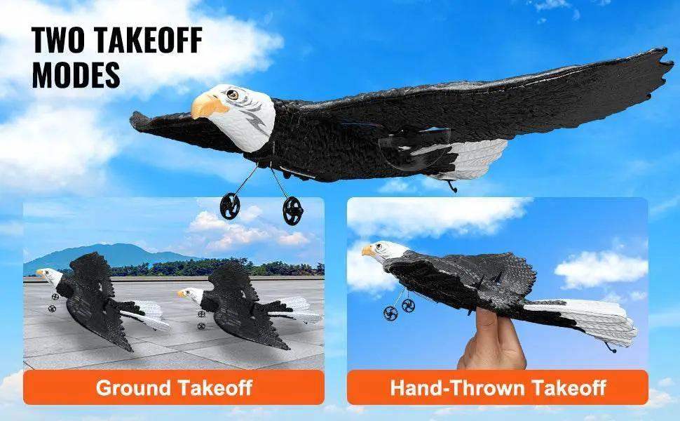 VEVOR RC Plane Wingspan Eagle Aircraft Fighter with 2 Batteries - ToylandEU