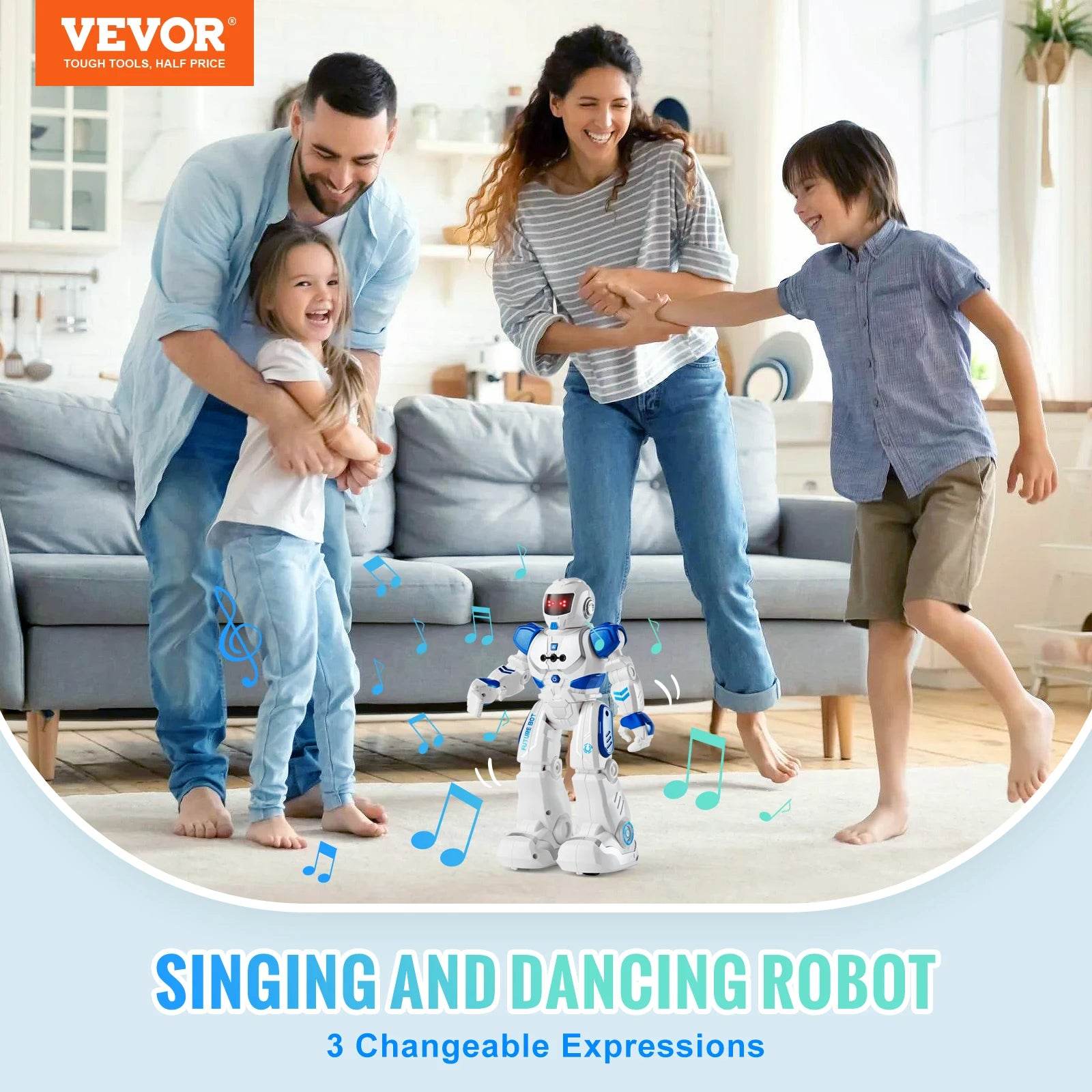 VEVOR Remote Control Dancing Robot Toy with Gesture Sensor for Kids 3+ - Fun Singing and Walking Action Figure Gift - ToylandEU