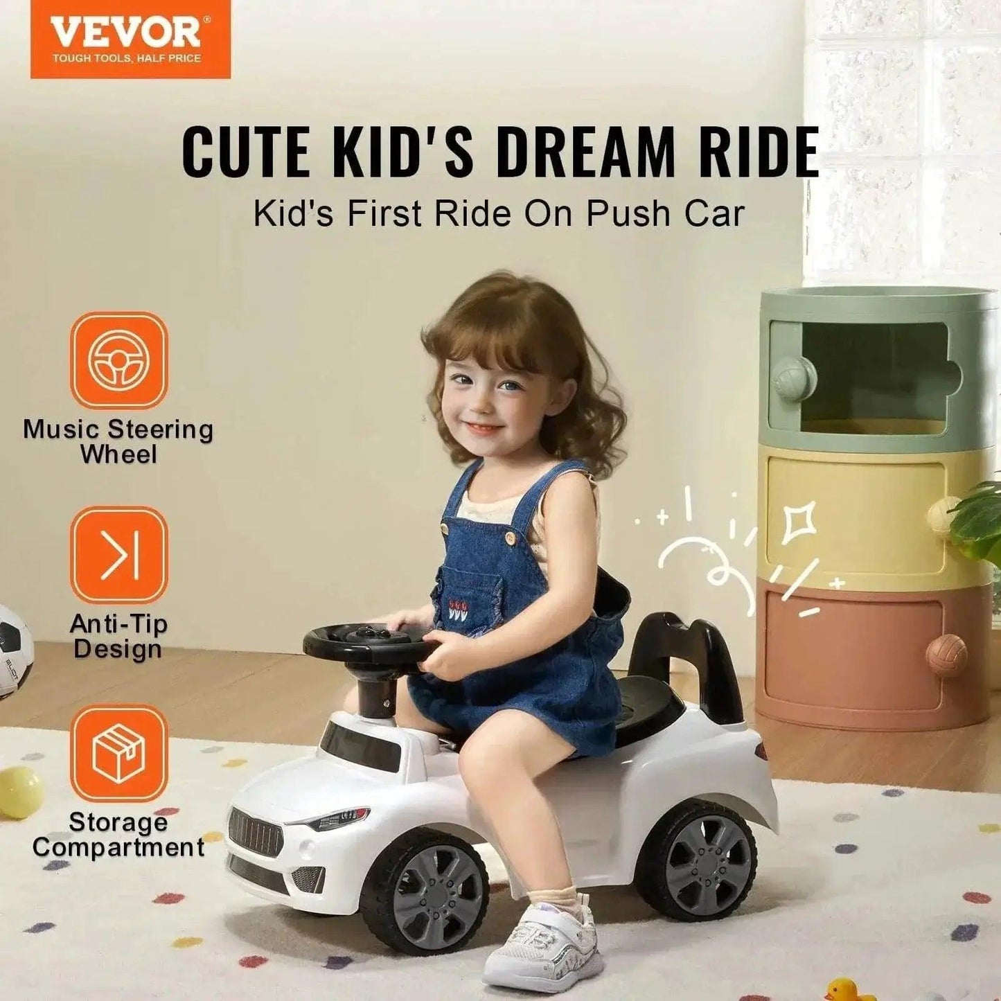  VEVOR Ride On Push Car Classic Kids Toy for Ages 1-3 -  ToylandEU™